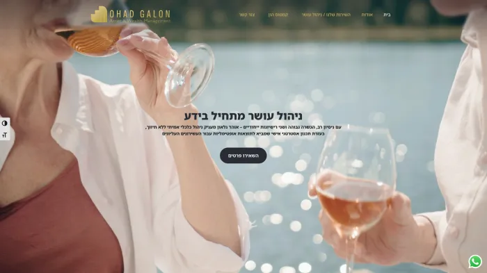 בניית אתר לאוהד גלון - ניהול עושר ופיננסים, עבודה של אורן כנען הטכנורוחניק